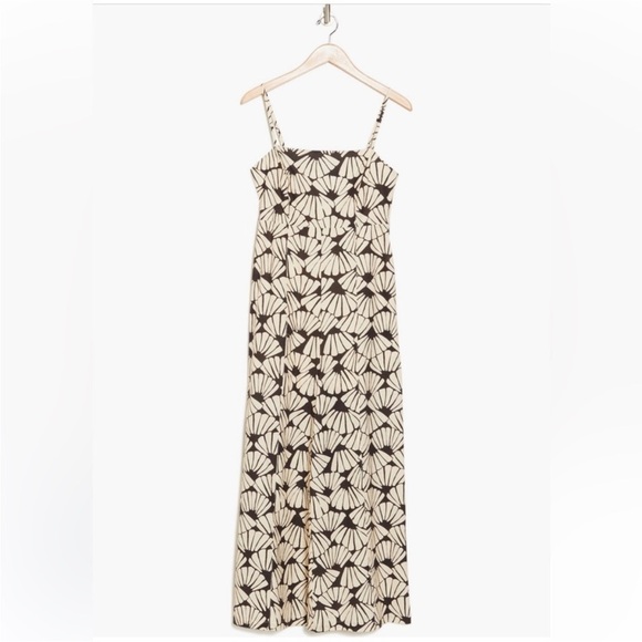 Black & White Floral Wide Leg Jumpsuit | Spaghetti Strap | Medium - Picture 2 of 7